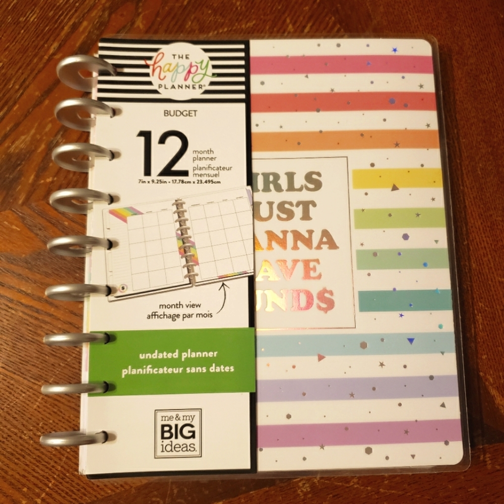 NWT 12 Month Undated Budget Classic Happy Planner